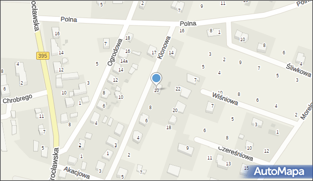 Borek Strzeliński, Klonowa, 10, mapa Borek Strzeliński