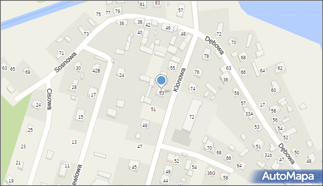 Borków, Klonowa, 53, mapa Borków