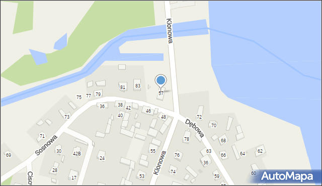 Borków, Klonowa, 57, mapa Borków