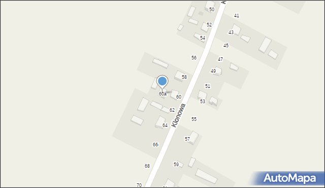 Borowno, Klonowa, 60a, mapa Borowno