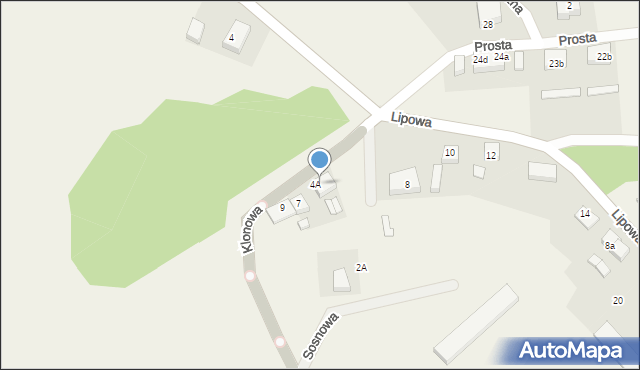 Borzęcino, Klonowa, 3, mapa Borzęcino