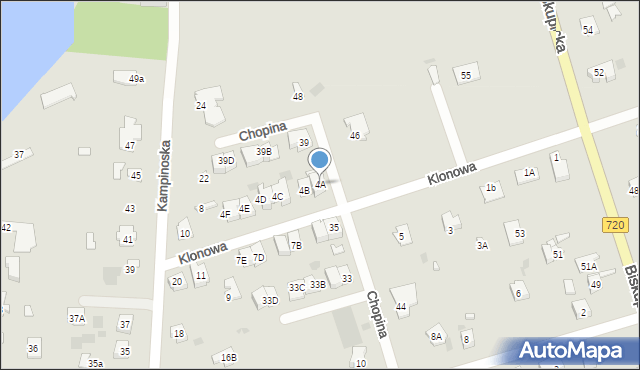 Brwinów, Klonowa, 4A, mapa Brwinów