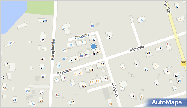 Brwinów, Klonowa, 4B, mapa Brwinów