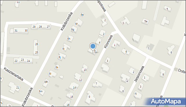 Budzistowo, Klonowa, 6a, mapa Budzistowo