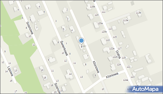 Bukowiec, Klonowa, 6, mapa Bukowiec