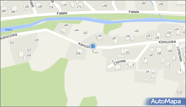 Bystra, Klimczoka, 207, mapa Bystra