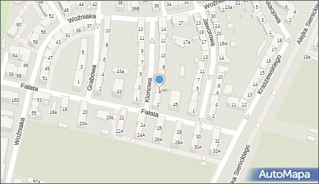 Bytom, Klonowa, 4, mapa Bytomia