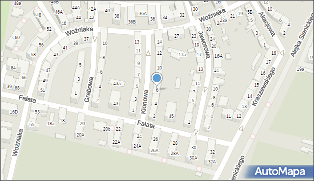 Bytom, Klonowa, 6, mapa Bytomia