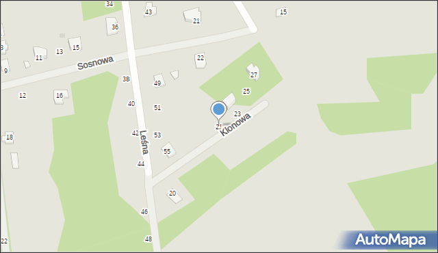 Cegłów, Klonowa, 21, mapa Cegłów
