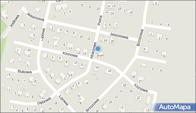Chmielnik, Klonowa, 17, mapa Chmielnik
