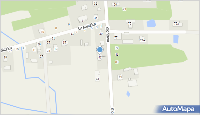 Chojnów, Klonowa, 42, mapa Chojnów