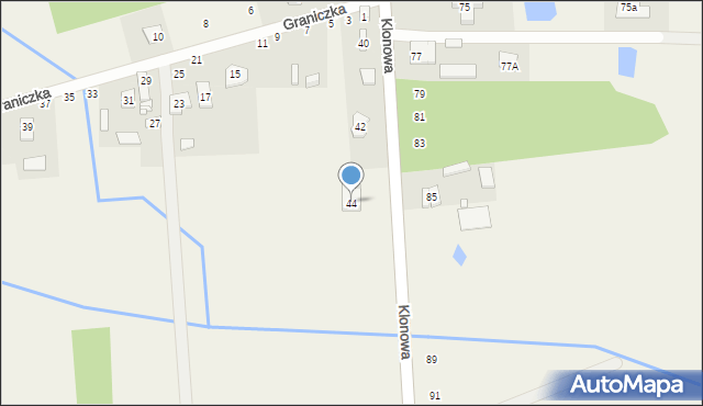 Chojnów, Klonowa, 44, mapa Chojnów