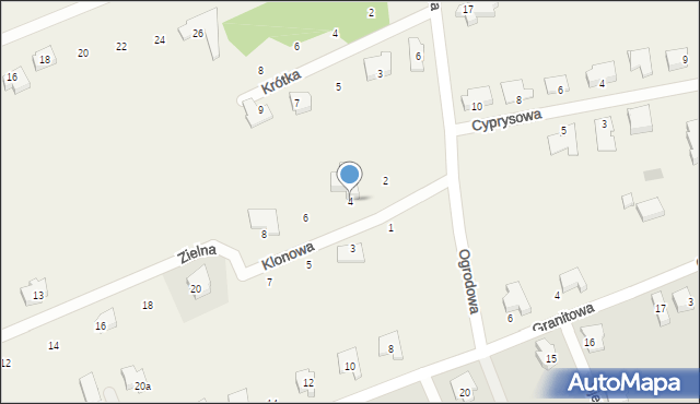 Chwalęcice, Klonowa, 4, mapa Chwalęcice
