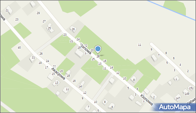 Chwałowice, Klonowa, 18, mapa Chwałowice