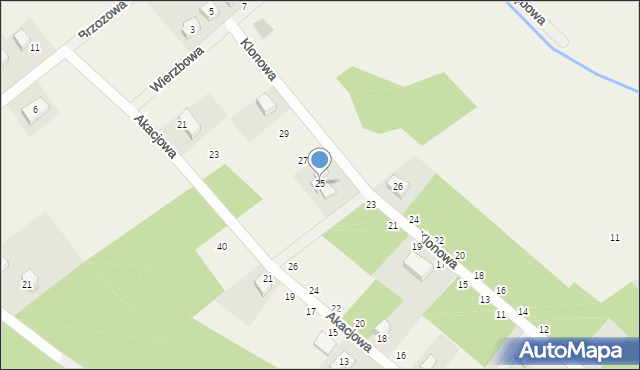 Chwałowice, Klonowa, 25, mapa Chwałowice