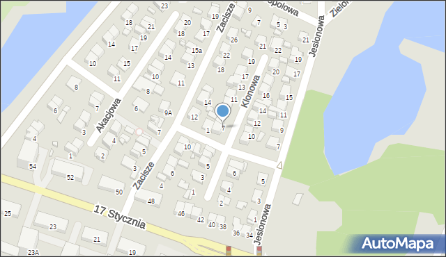 Ciechanów, Klonowa, 7, mapa Ciechanów