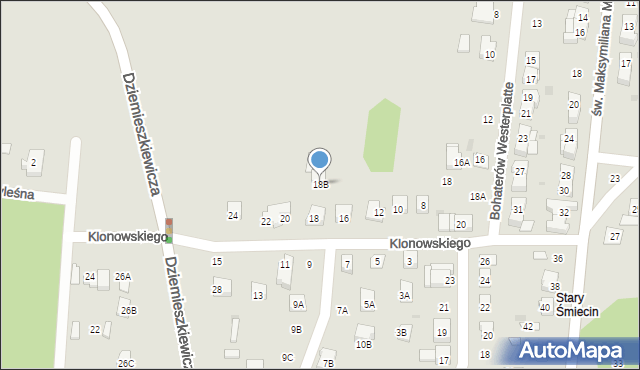 Ciechanów, Klonowskiego Tomasza, 18B, mapa Ciechanów