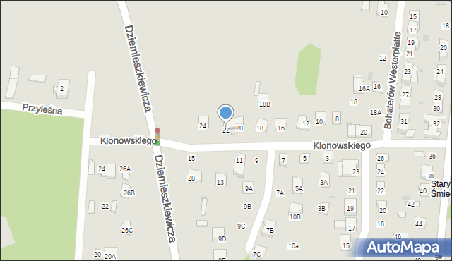Ciechanów, Klonowskiego Tomasza, 22, mapa Ciechanów