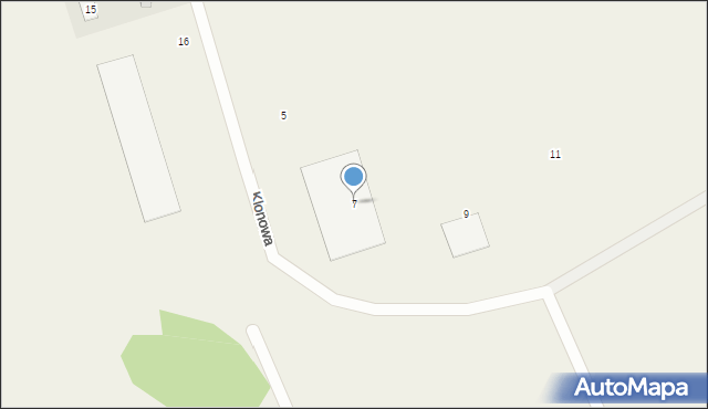 Cieplewo, Klonowa, 7, mapa Cieplewo