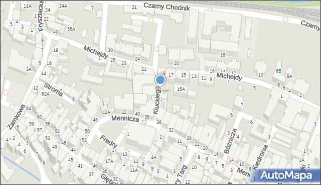 Cieszyn, Kluckiego Ludwika, 4, mapa Cieszyna