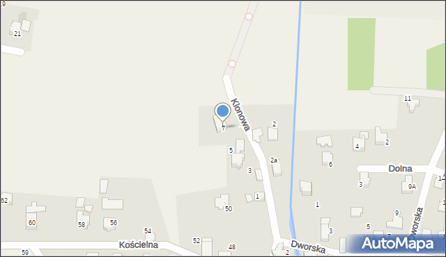 Czaniec, Klonowa, 7, mapa Czaniec