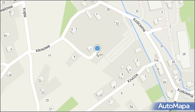 Czaniec, Kłosowa, 7a, mapa Czaniec