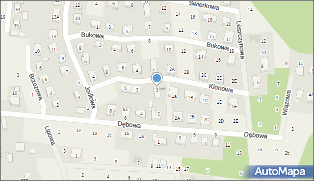 Czapury, Klonowa, 1, mapa Czapury