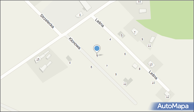 Czarnów, Klonowa, 5, mapa Czarnów