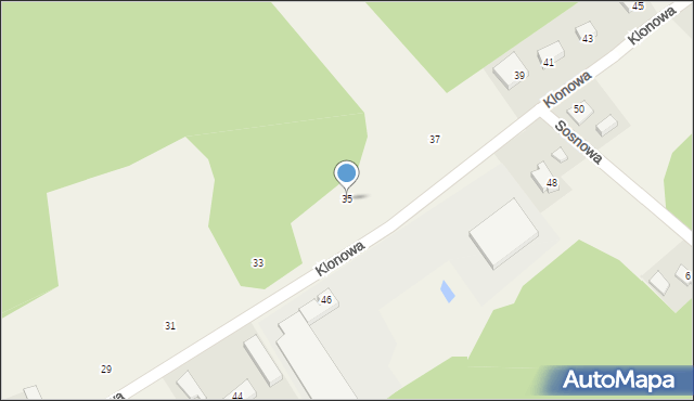 Czechów, Klonowa, 35, mapa Czechów