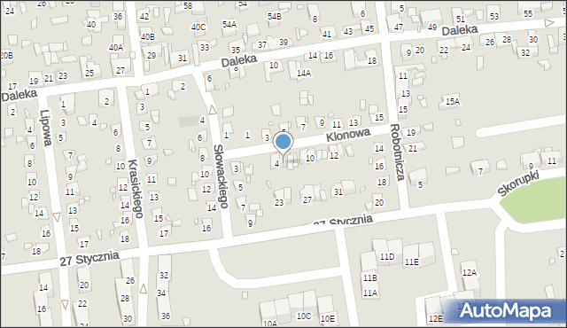 Czeladź, Klonowa, 6, mapa Czeladź