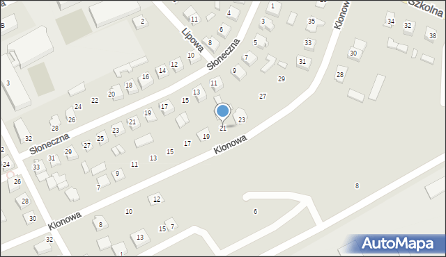 Czyżew, Klonowa, 21, mapa Czyżew