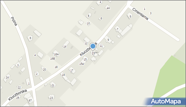 Dąbrowa, Kluczborska, 13, mapa Dąbrowa