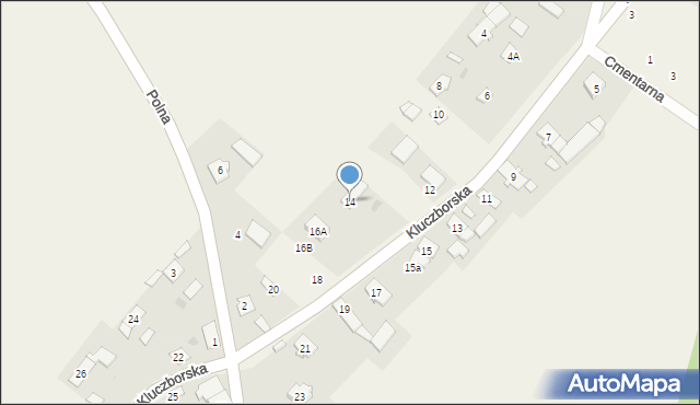 Dąbrowa, Kluczborska, 14, mapa Dąbrowa