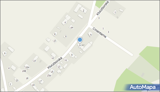 Dąbrowa, Kluczborska, 7, mapa Dąbrowa