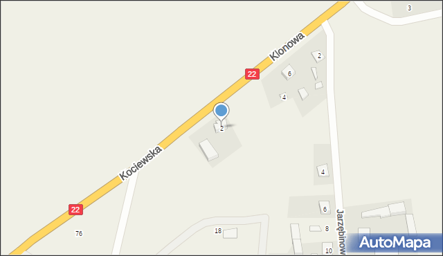 Dąbrowa, Klonowa, 2, mapa Dąbrowa