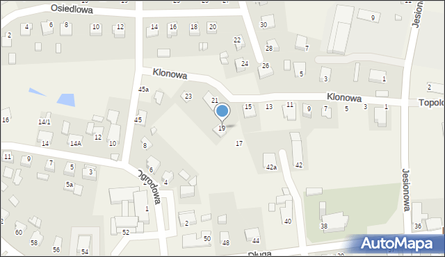 Dobrcz, Klonowa, 19, mapa Dobrcz
