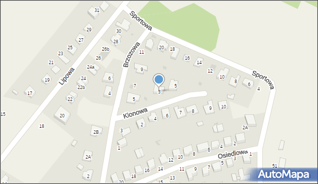 Dobroszyce, Klonowa, 3, mapa Dobroszyce