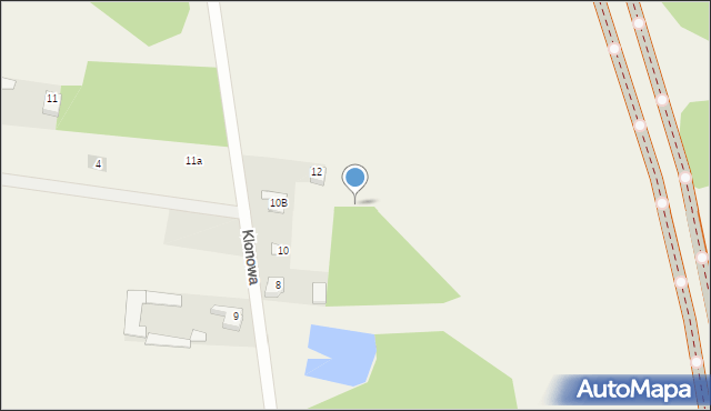 Dobrzyniewo Duże, Klonowa, 10c, mapa Dobrzyniewo Duże