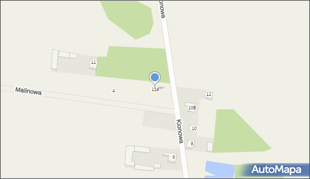 Dobrzyniewo Duże, Klonowa, 11a, mapa Dobrzyniewo Duże
