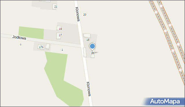 Dobrzyniewo Duże, Klonowa, 16, mapa Dobrzyniewo Duże