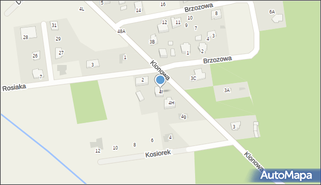 Domaniewice, Klonowa, 4j, mapa Domaniewice