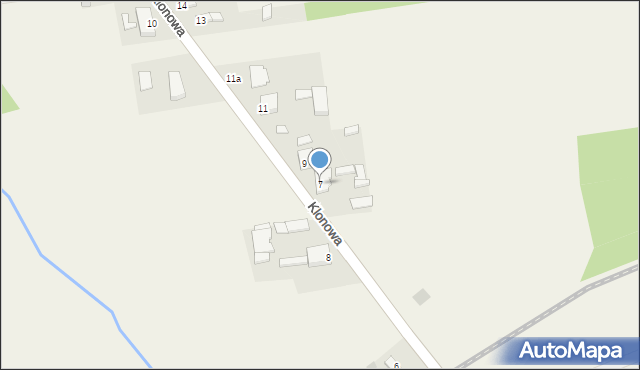 Domaniewice, Klonowa, 7, mapa Domaniewice