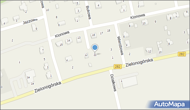 Droszków, Klonowa, 11, mapa Droszków