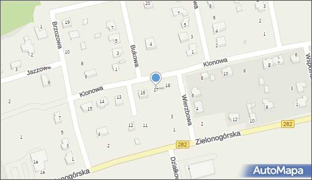 Droszków, Klonowa, 17, mapa Droszków