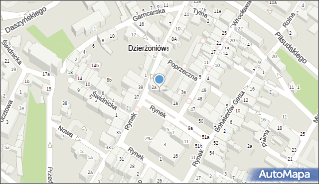 Dzierżoniów, Klasztorna, 2b, mapa Dzierżoniów