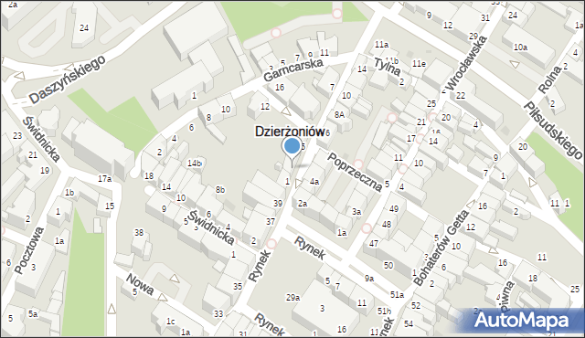 Dzierżoniów, Klasztorna, 3, mapa Dzierżoniów