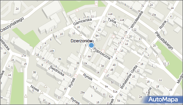 Dzierżoniów, Klasztorna, 4b, mapa Dzierżoniów