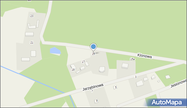 Franciszków, Klonowa, 15, mapa Franciszków