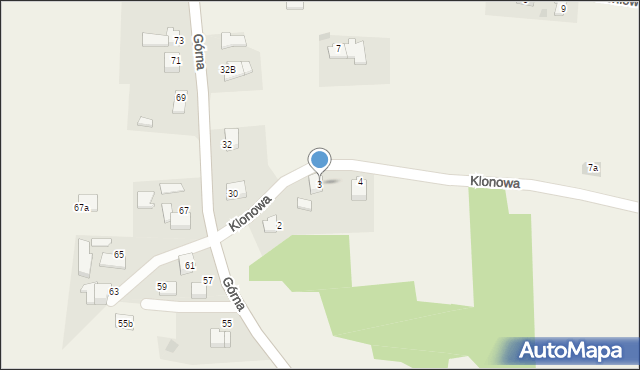 Frydrychowice, Klonowa, 3, mapa Frydrychowice