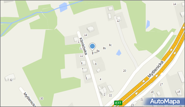 Gaj, Klimkówka, 8, mapa Gaj